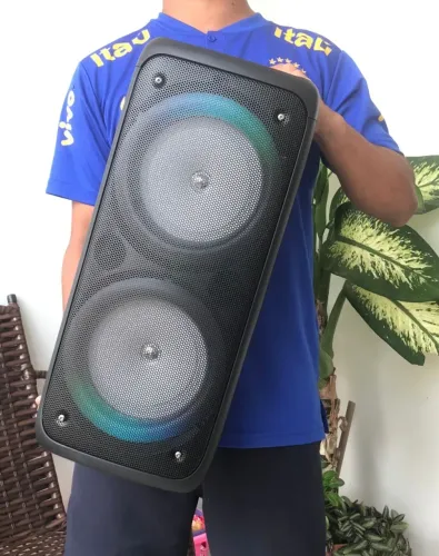 Caixa De Som Bluetooth Grande Led Alta Super Potente - Garantia