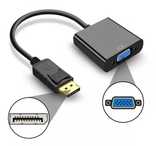 Cabo Adaptador Displayport Macho X Vga Femea