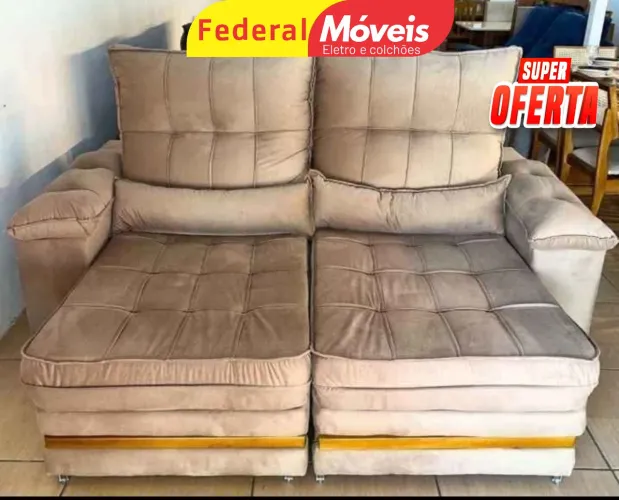 Sofá para Sala 2,00m Veludo Lançamento - Oferta!