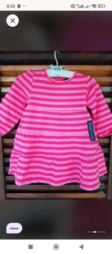 Vestido listrado rosa Faded Glory