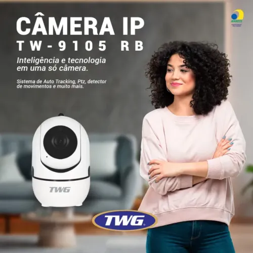 Câmera Inteligente IP Wifi Robo 1 Mp 720p Tw9105 RB