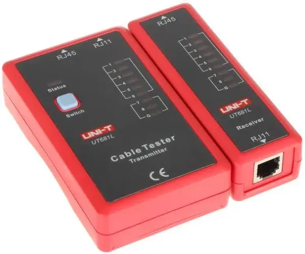 Teste de cabo de rede UNI-T UT681L - Transmissor e Receptor RJ45/RJ11