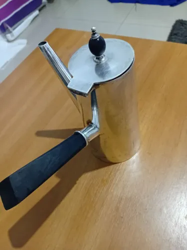 Bule banhado a prata com manopla 400ml