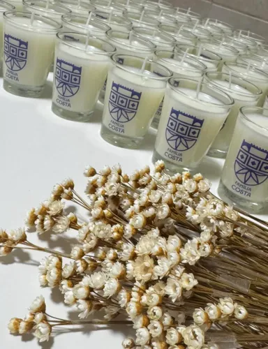 Vela aromática lembrança personalizada 40g
