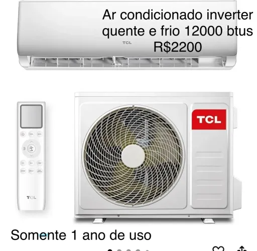 Ar condicionado 12000 btus semi-novo menos de 1 ano de uso!