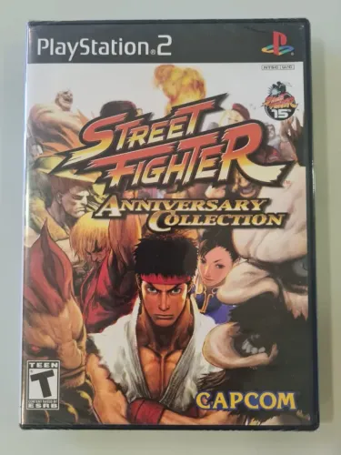 Street Fighter Anniversary Collection -PS2- NOVO! LACRADO! PLAYSTATION 2