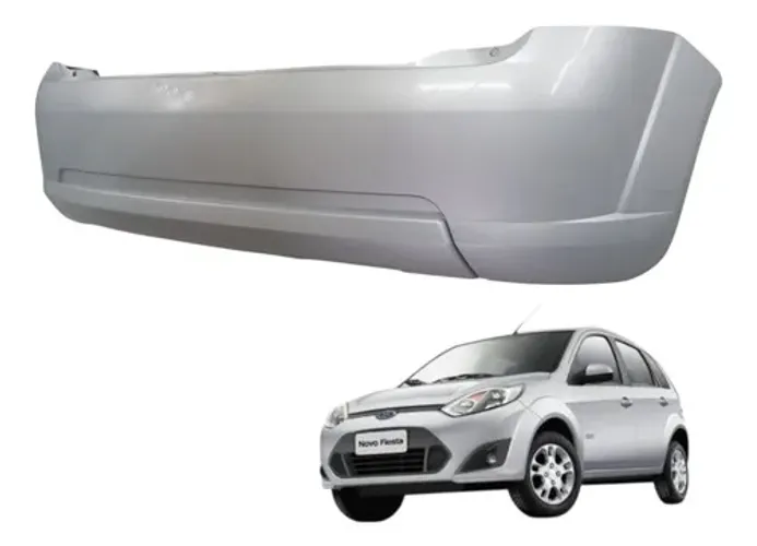 Parachoque Traseiro Ford Fiesta 1.6 2012 2013 2014 Detalhe