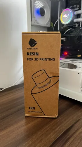 Resina Para Impressora 3D Anycubic HD Gray 1KG - Alta Precisão - Nova / Lacrada