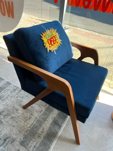 Poltrona Decorativa Azul NOVA MOSTRUÁRIO