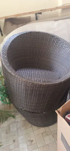 Conjunto de Área Externa em Fibra Sintética (Rattan) - Ótimo Estado