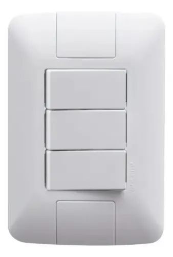 Kit 10 Interruptor Triplo Simples 6a Branco Aria Tramontina