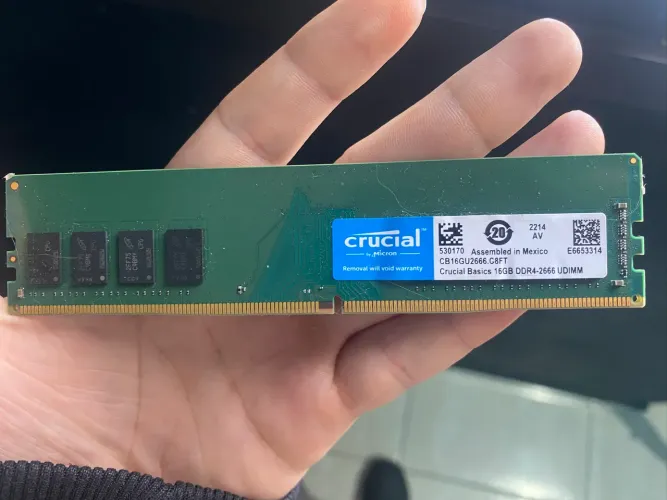 Memoria ram 16gb 2666mhz Crucial