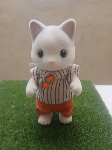 Boneco Sylvanian families Pai Gato Lattle avulso