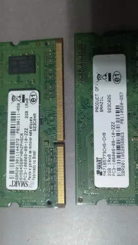 Memórias RAM de 2gb e 4gb