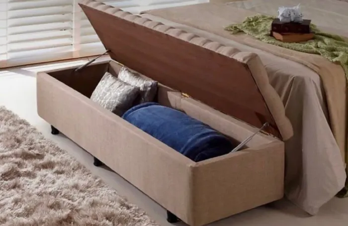 Puff Baú Organizador sob encomenda | Elegância e Praticidade para o Quarto