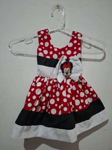 Vestido Minnie infantil, tamanho P - Dia das Crianças