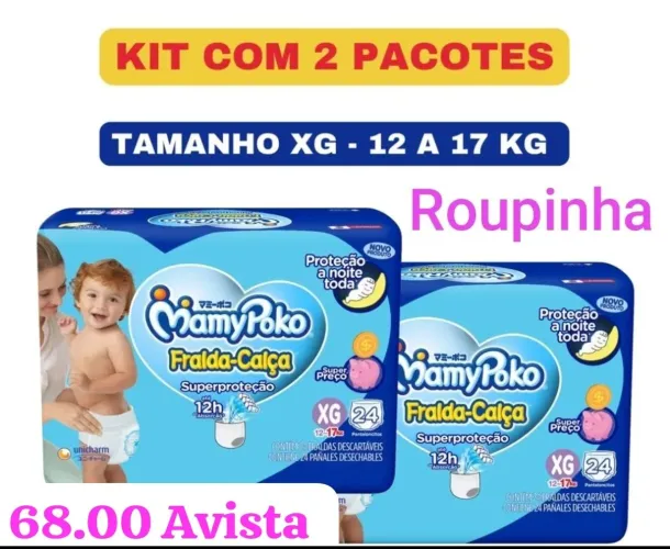 Fralda Roupinha Mamypoko XG