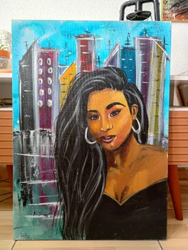 Telas pintadas a mão 