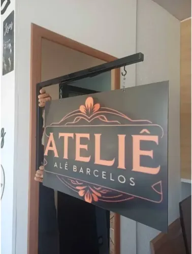 Placas em Metalon, PVC  personalizada!