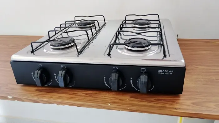 Fogão Cooktop De Mesa Portátil A Gás 4 bocas