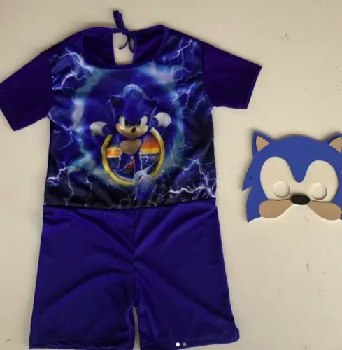 ? Conjunto Sonic ? Tamanhos: 04 e 06 anos R$ 42