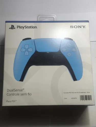 Controle Joystick Sem Fio Dualsense Ps5 Azul Claro