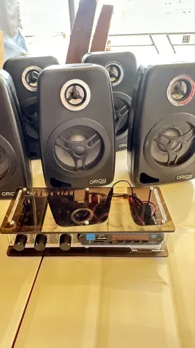 Vendo Kit Som Ambiente 5 Caixa Acustica Pretas C/ Receiver Bt