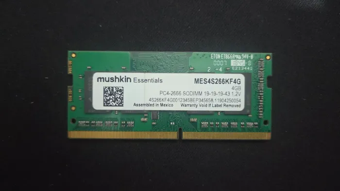 Memória RAM 4GB DDR4 2666MHz para Notebook - Mushkin Essentials