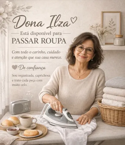 PASSADEIRA DE ROUPAS - SERVIÇOS GERAIS