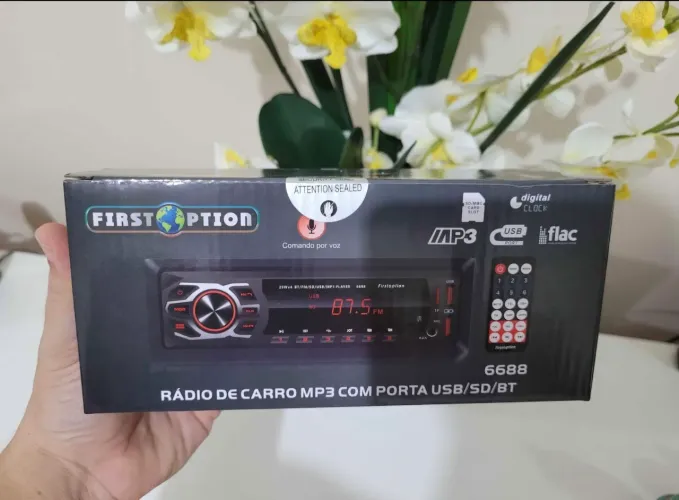 Mp3 Player Som Carro USB Auxiliar Cartão SD Bluetooth Rádio FM + Controle 