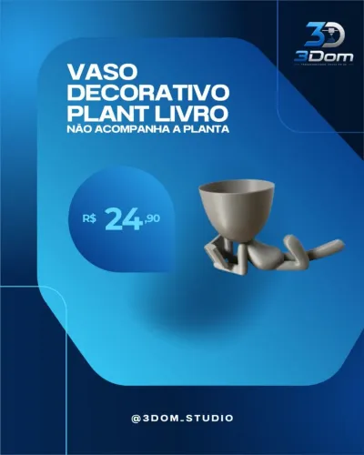 VASO DECORATIVO PLANT LIVRO