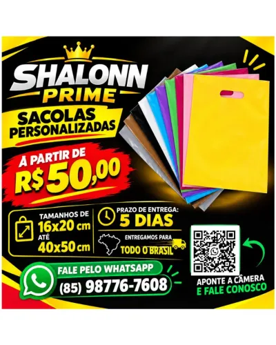 Sacolas Personalizadas Boca De Palhaço