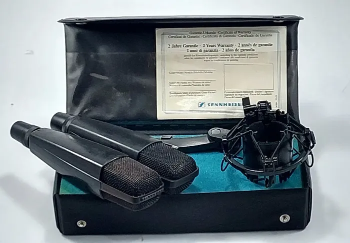 Microfones Sennheiser MD-421 U e MD-421 II, Pop Filter SM-4S Vintage