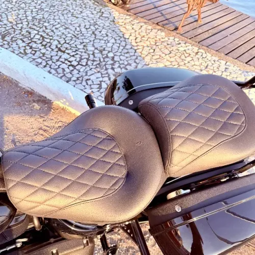 Banco Pedrinho Comfort Diamond Series Low Rider S com Gel (Piloto + Garupa)