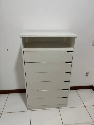 Cômoda Branca 6 Gavetas Tok&Stok 