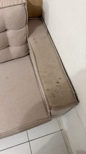 Sofá confortável 2 lugares linho