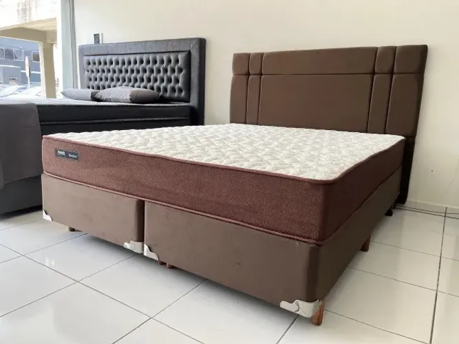 Última Peça! Cama Box Queen Size Nova Modelo Palemax de Molas Ensacadas Confortável!