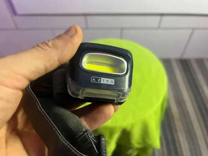 Lanterna de Cabeça Azteq LED COB para Trilha, Camping e Pesca