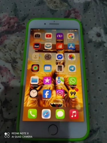iPhone 8 plus super novo 64 e bateria 100% vendo ou troco por xaomi ou 650 no pix