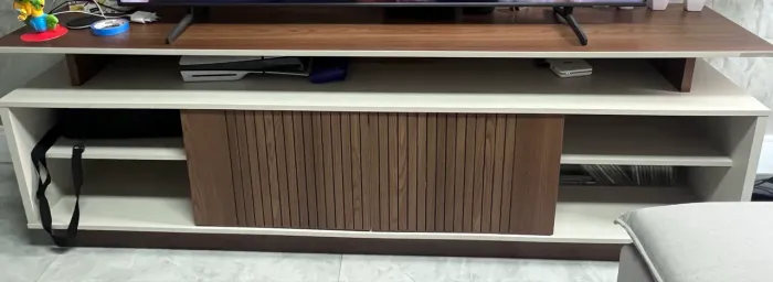 Rack para Tv 65'' - marrom e bege