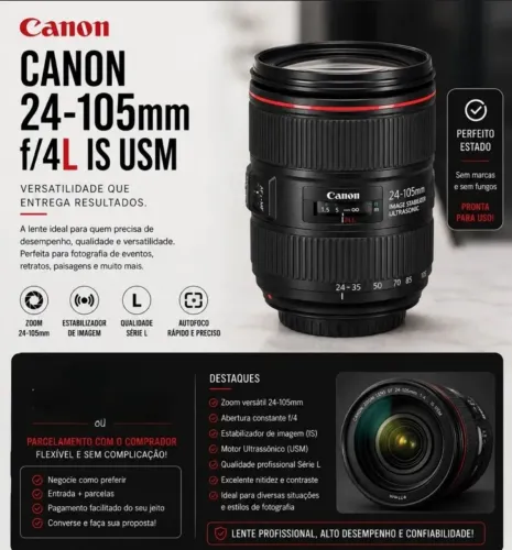 Lente Canon 24 105 L f4