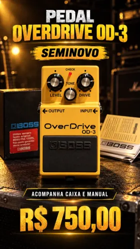 PEDAL OVERDRIVE BOSS OD-3 ? SEMINOVO