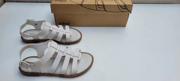 Melissa Flox Branco Casca De Arroz tam 33/34