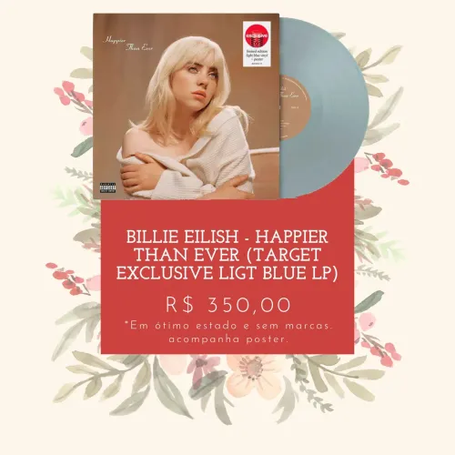 VINIL BILLIE EILISH - HAPPIER THAN EVER (TARGET EXCLUSIVE LIGT BLUE LP)