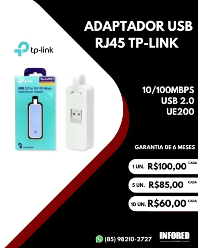Adaptador USB RJ45 TP link UE200