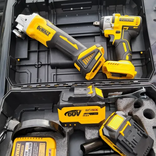 Kit Dewalt Chave de Impacto + Lixadeira Esmerilhadeira Profissional Zerada