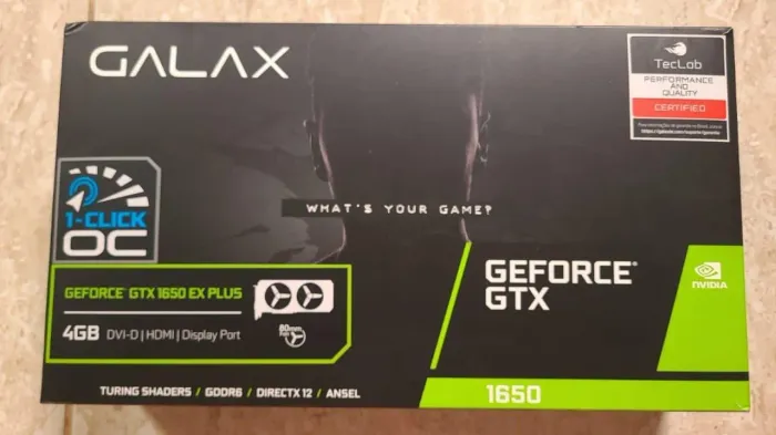 Placa de Vídeo GTX 1650 4gb ram