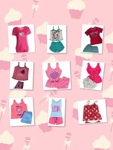 2 Pijamas short doll  feminino 