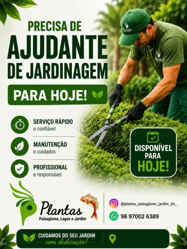 Se solicita ajudante de jardinagem