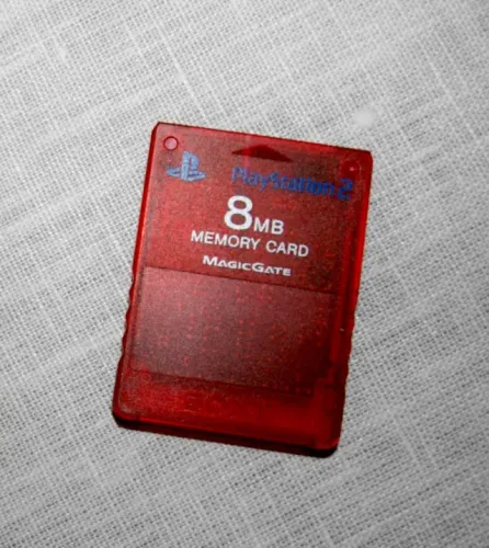 Memory Card Sony Vermelho Transparente - PS2